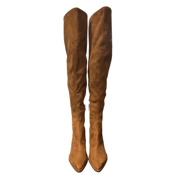 Marc Fisher LTD Brown Suede Over-The-Knee Boots Womens Size 9.5 - Picture 4 of 9
